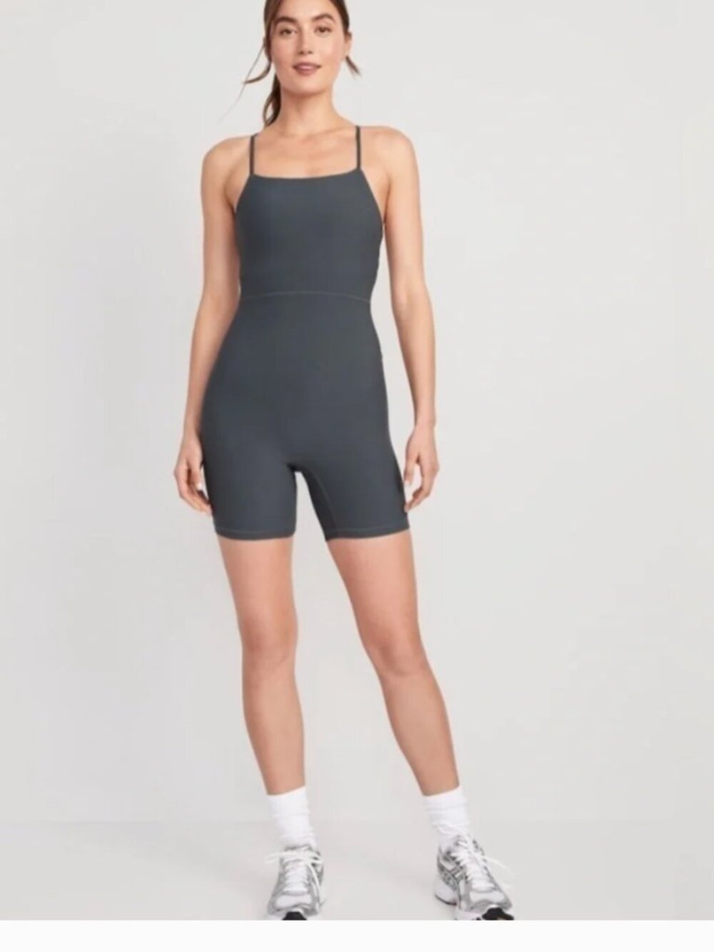 Old Navy PowerLite Lycra® ADAPTIV Short Bodysuit Green Small